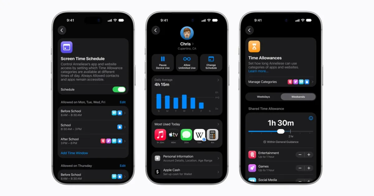 Apple Releases Updated Parental Controls in Latest OS Versions